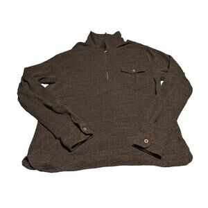 AG Adriano Goldschmied Size M/L Long Sleeve Half Zip Pullover Gray Sweater